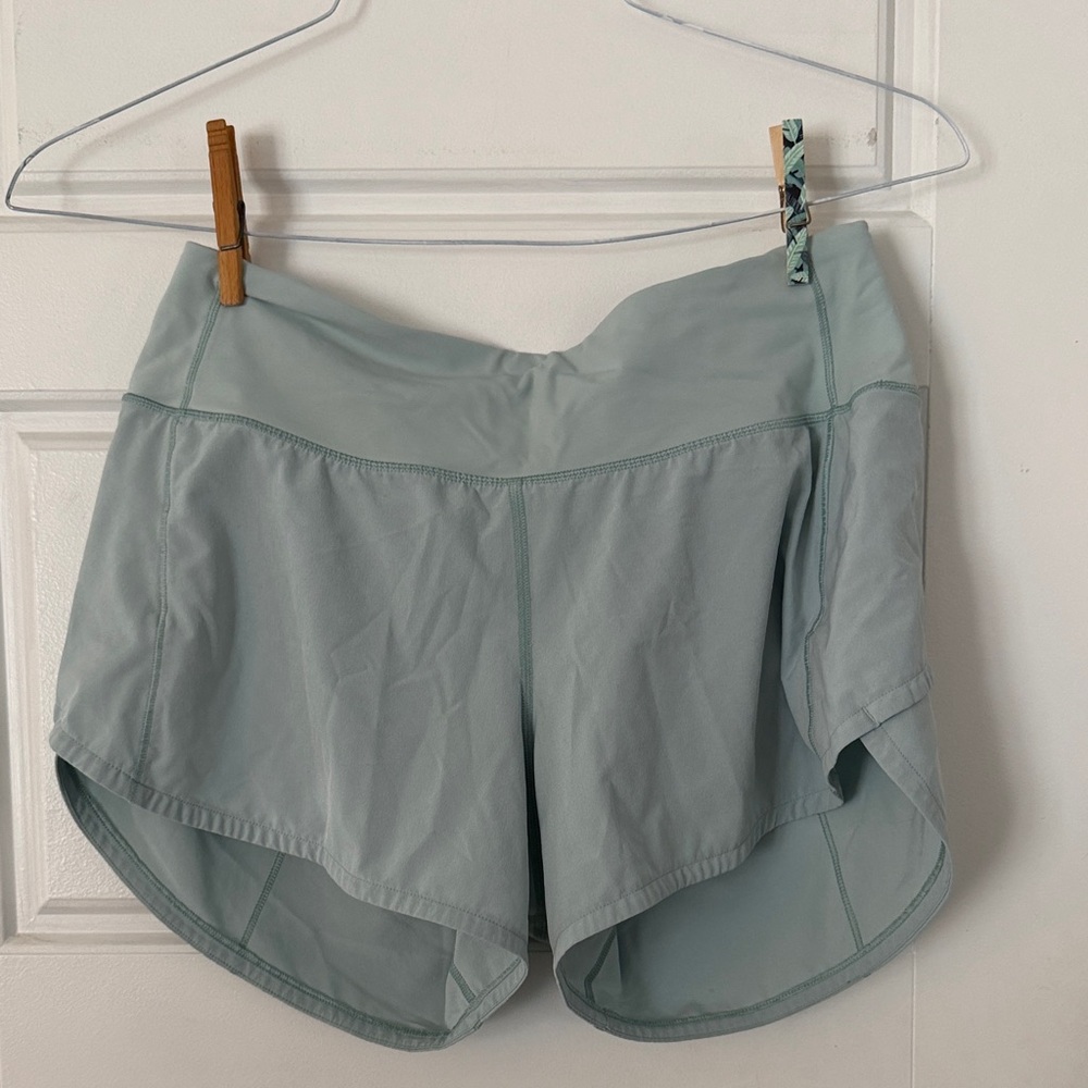 Lululemon Athletica Light Blue Athletic speed up Shorts